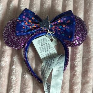 Disneyland Paris Loungefly Purple Sequin Mouse Ears Headband